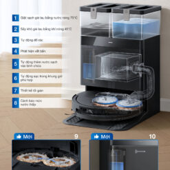 Ecovacs T50 PRO OMNI Gen 2 tự động giặt giẻ sấy khô tại Trạm Omni