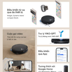 DEEBOT T50 PRO OMNI Gen 2 điều khiển app ECOVACS HOME và giọng nói YIKO-GPT