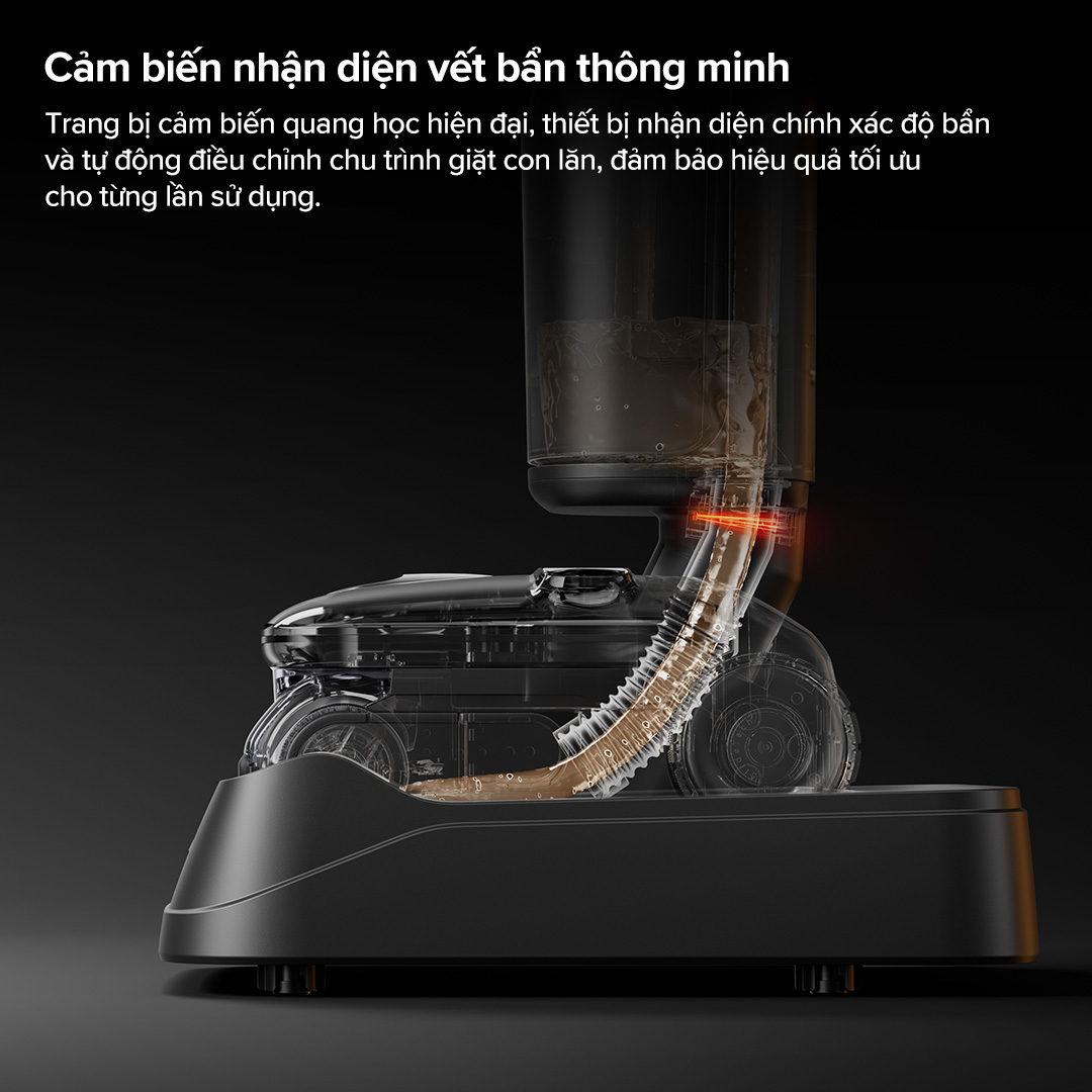 Roborock F25 Ultra cảm biến phát hiện bụi bẩn DirTect tự động tăng lực hút