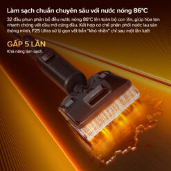 Roborock F25 Ultra tính năng nước nóng 86°C loại bỏ vết bẩn dầu mỡ