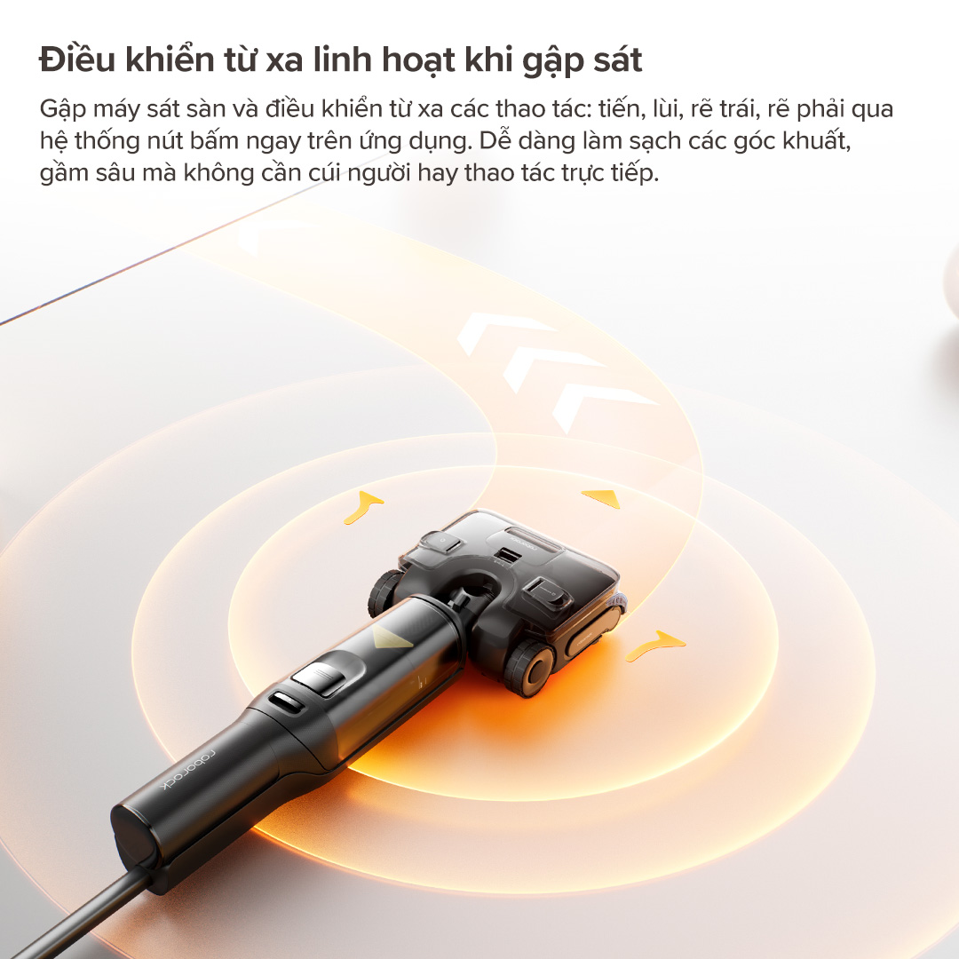 Roborock F25 Ultra điều khiển từ xa qua app trên điện thoại