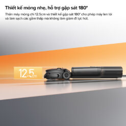 Roborock F25 Ultra thiết kế gập phẳng FlatReach 180 độ chui gầm sofa