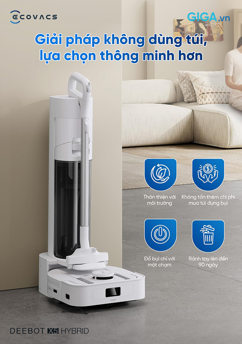Trạm đa năng tích hợp tất cả trong một của Deebot X5 Hybrid.