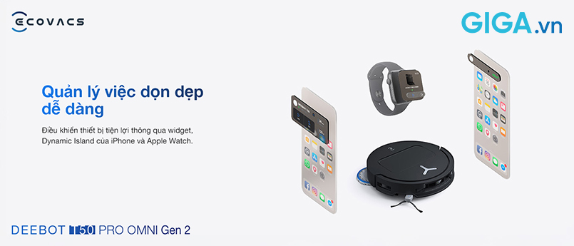 DEEBOT T50 PRO OMNI Gen 2 điều khiển tiện lợi